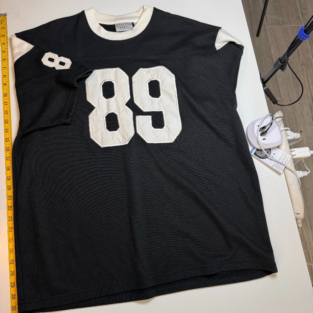 Athletic Works Shirt Mens Large Black White 89 Jersey Sports Activewear - Picture 7 of 8